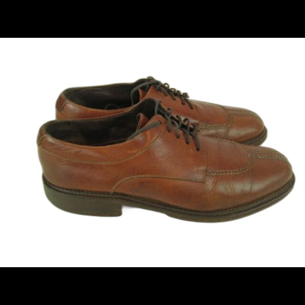 Mens COLE HAAN Country (Brazil) Brown Leather Split Toe Oxfords Brogues sz 9D